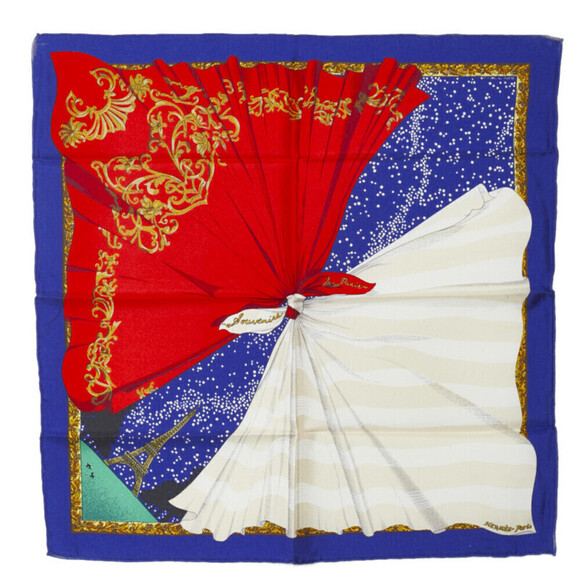 Authentic Hermes Souvenirs de Paris Silk Scarf